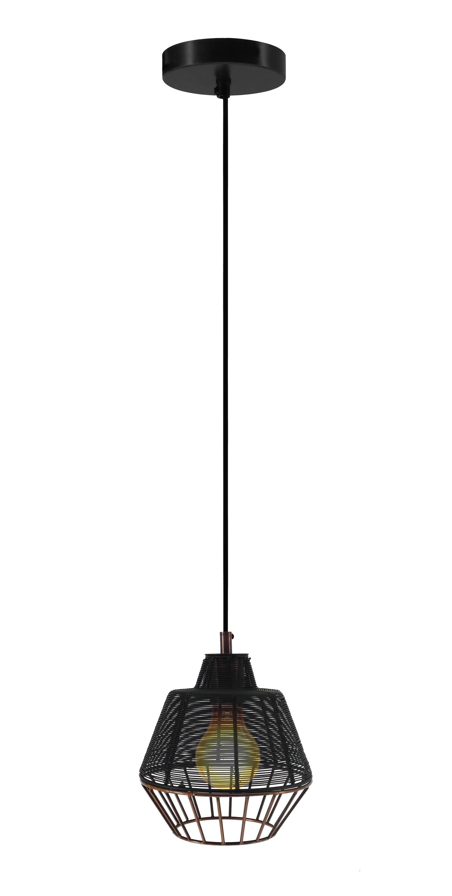 Hängelampe Libertas Small Schwarz / Kupfer