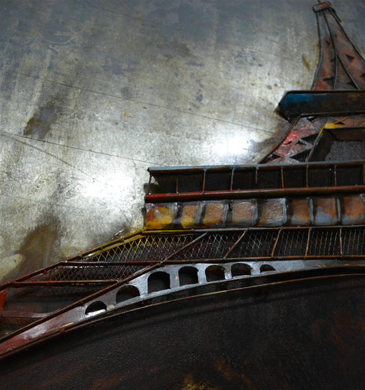 Canvas-Gemälde - Metall Wandbild Eiffelturm I 80cm x 120cm