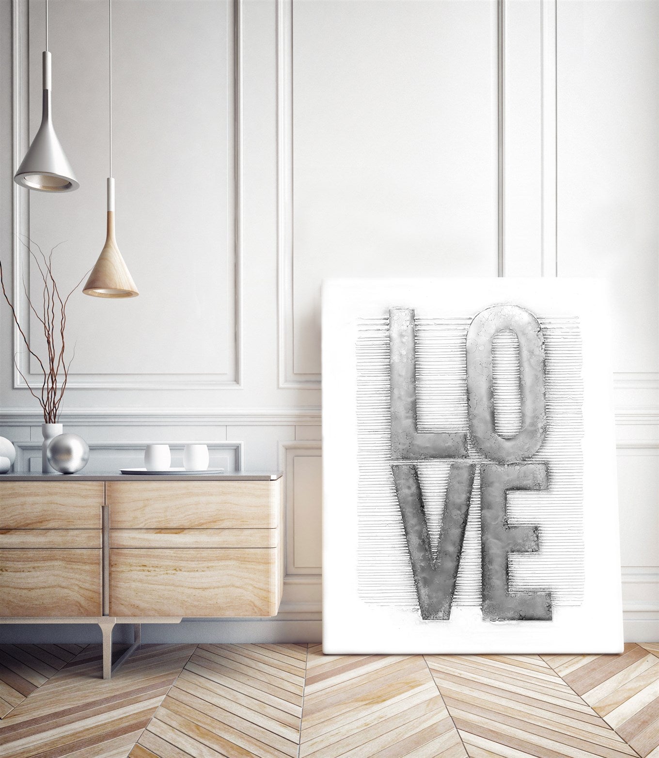 Aluminium Wandbild Liebe 80cm x 100cm