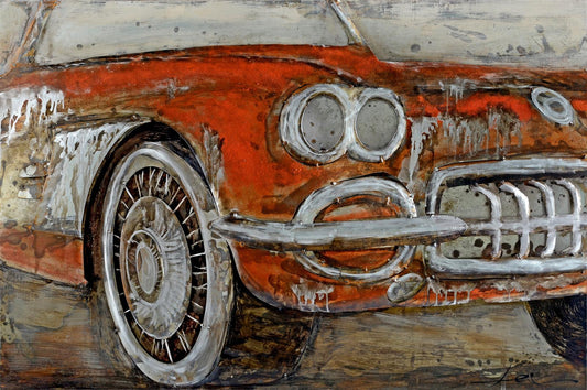 Gemälde auf Metall - Metall Wandbild Used Car I 120cm x 80cm