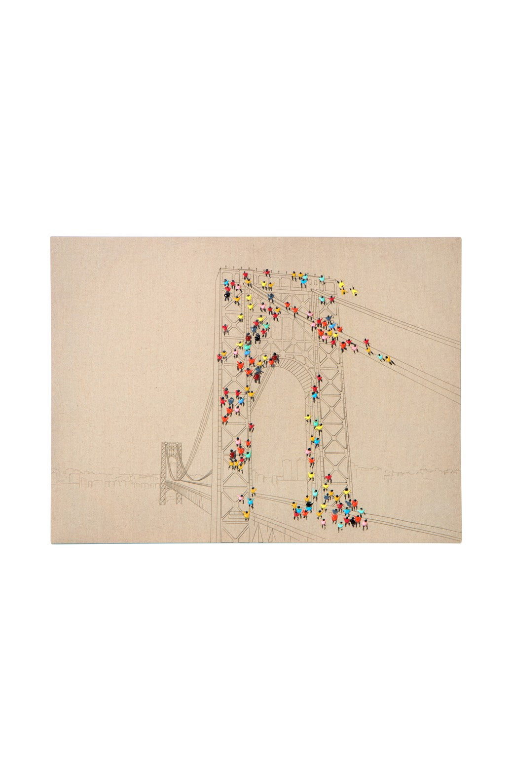 Öl-Wandbild Menschenmenge II 100cm x 75cm