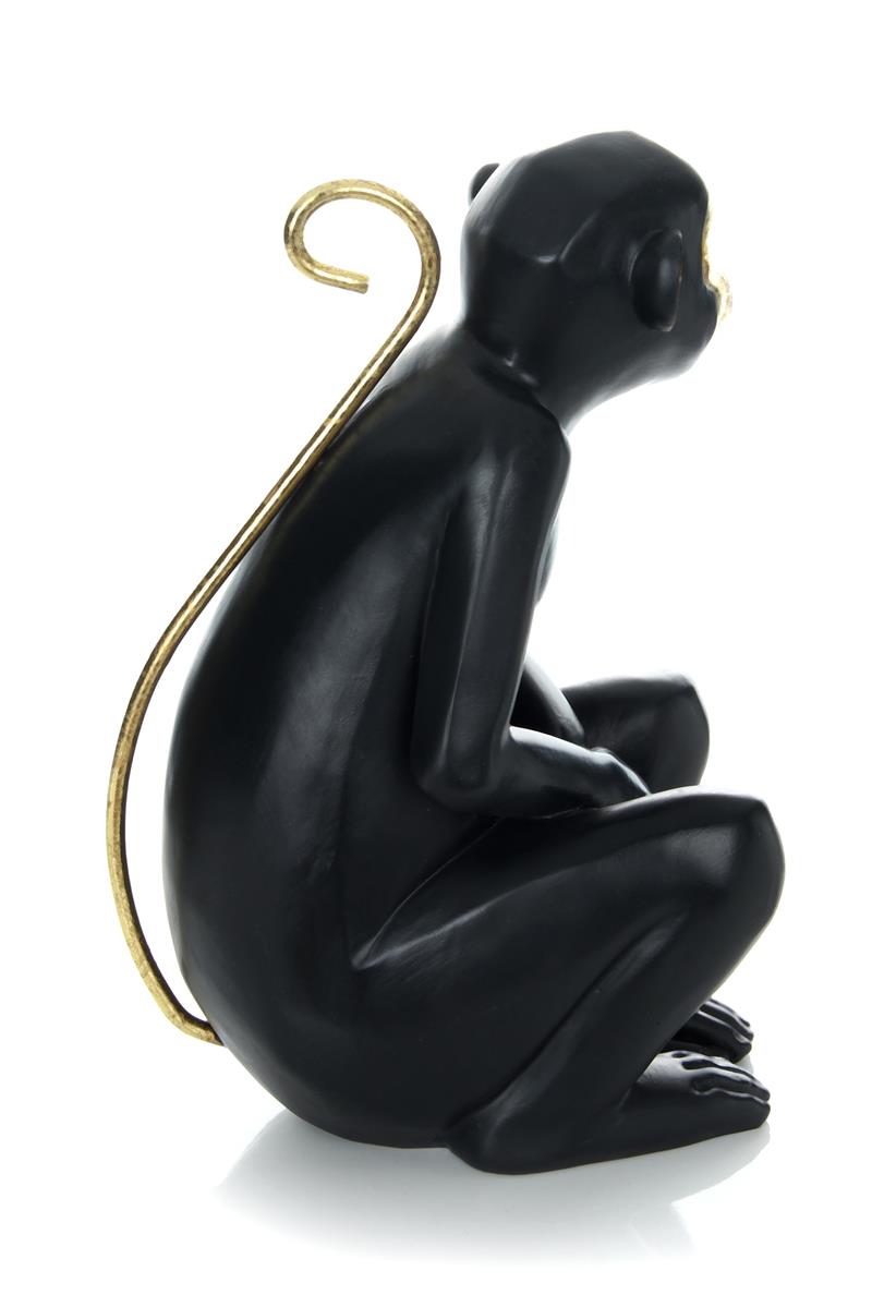 Skulptur Sitting Monkey 310 Gold / Schwarz