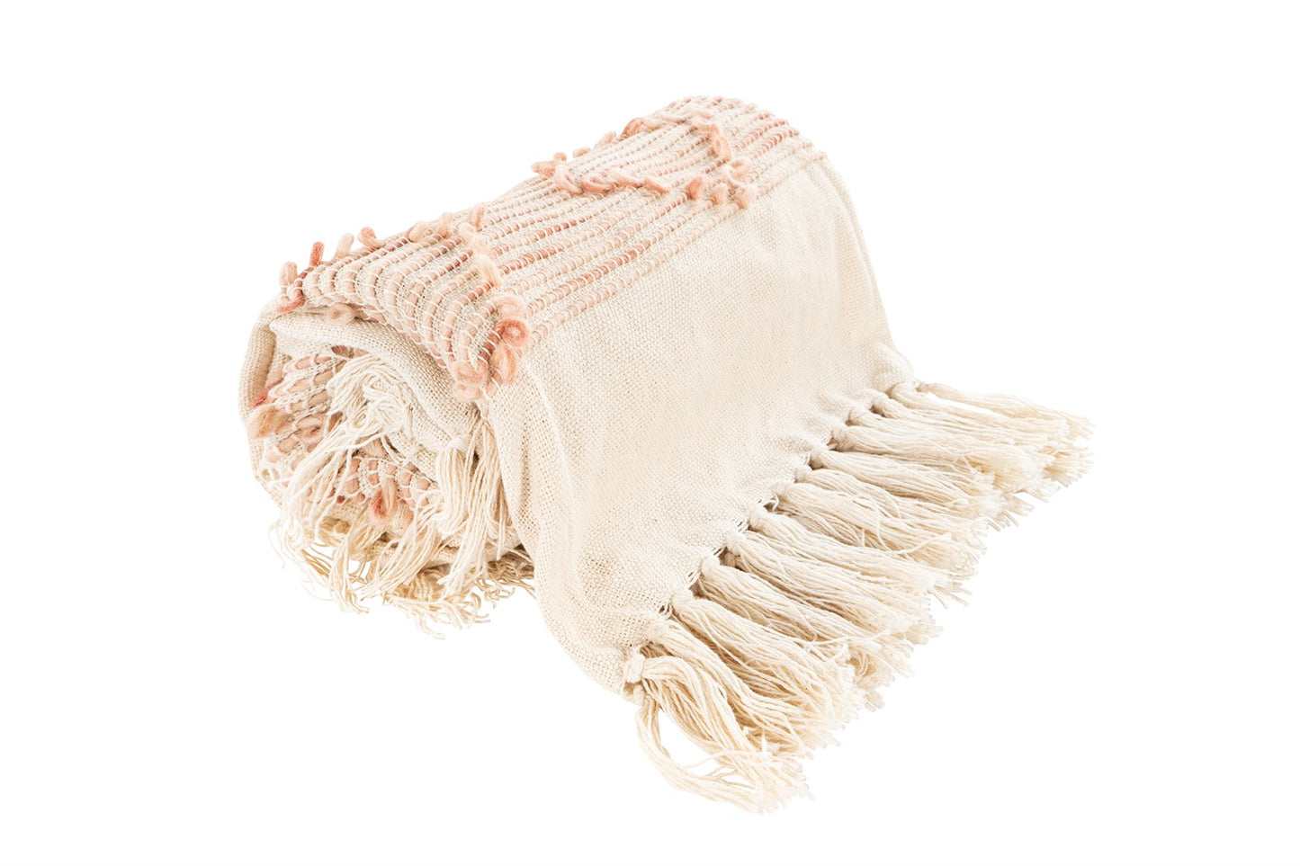 Decke Bohist 225 Rosa / Creme