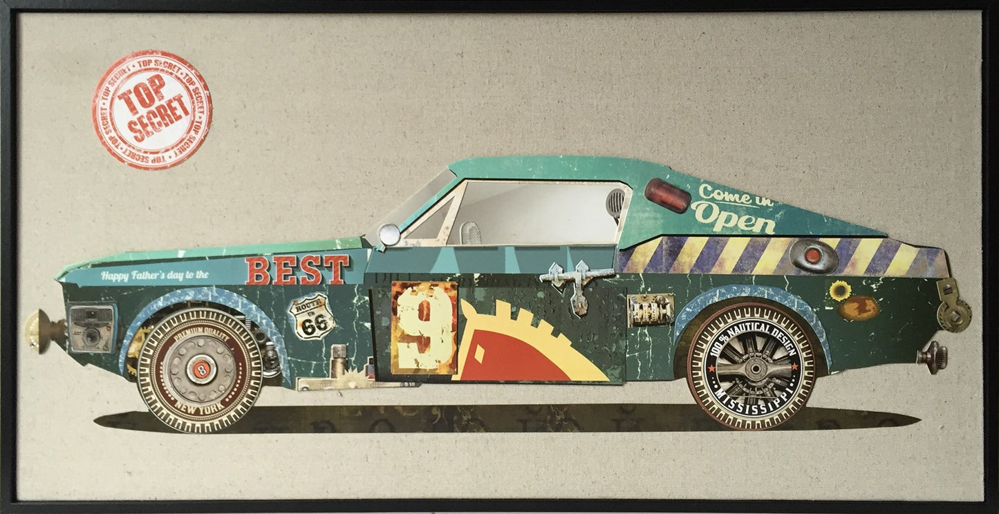 Papier Wandbild Rennwagen II 82cm x 42cm