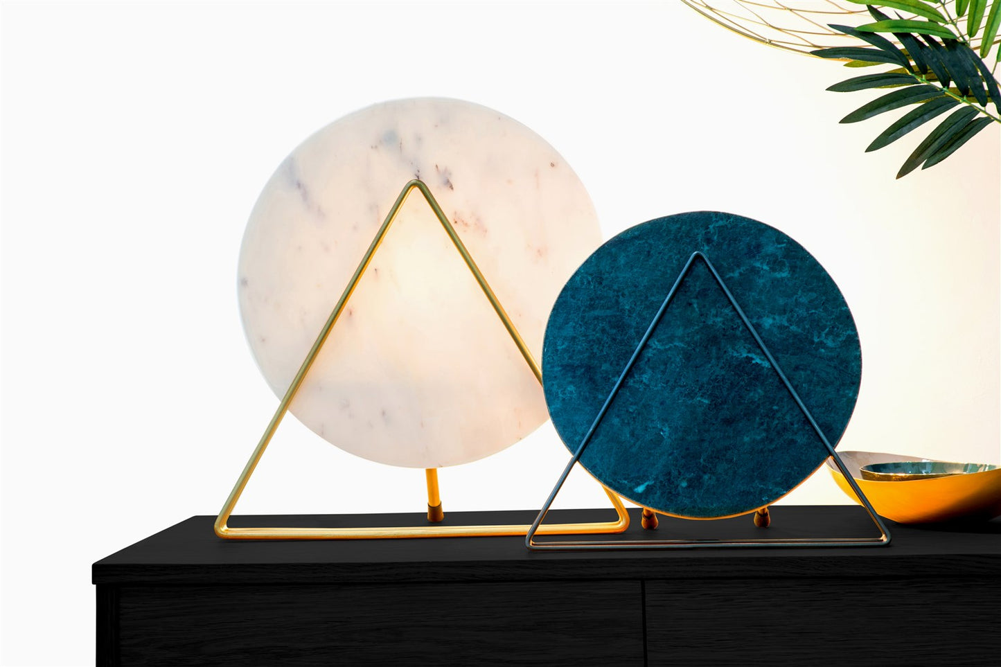 Tischlampe Carmie 487 Marmor / Weiß