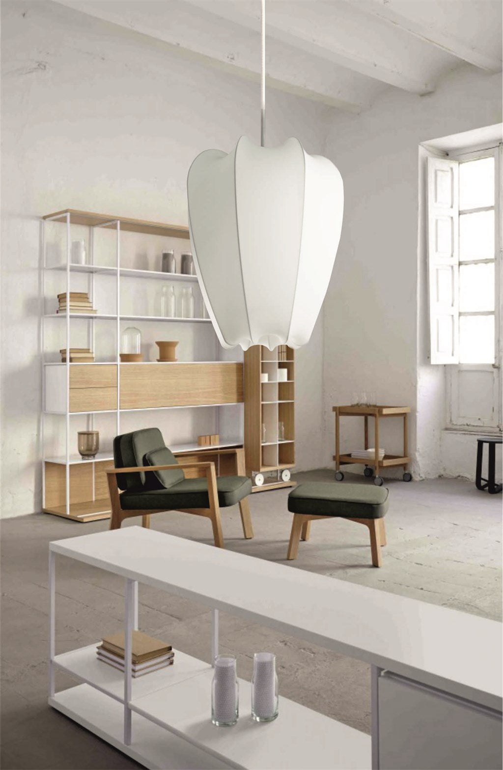 Hängelampe Claire 110 Small Weiß