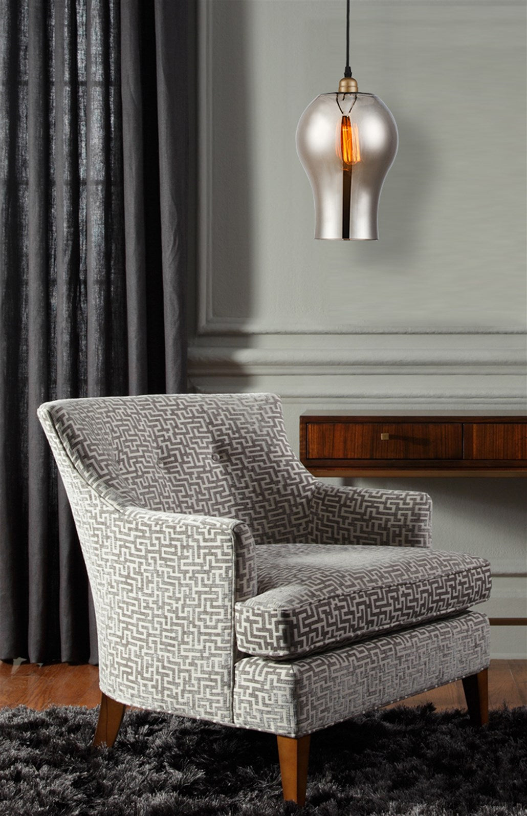 Hängelampe Gala Hellsilber