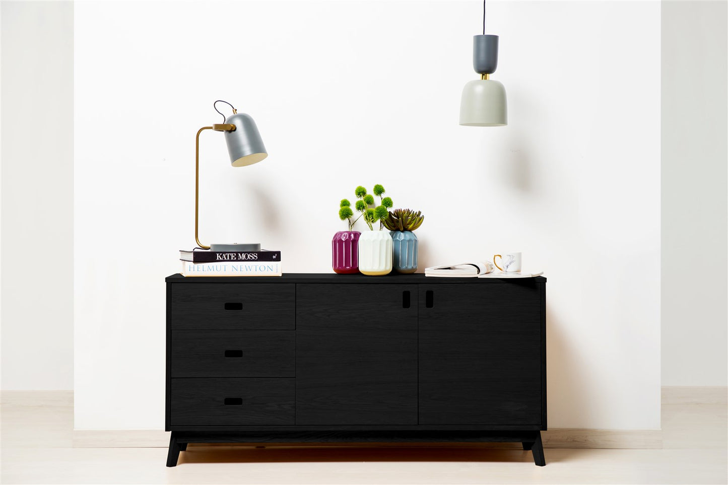 Tischlampe Caroline 487 Grau