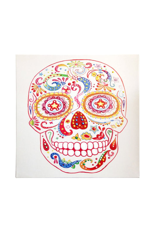 Öl-Wandbild Totenkopf 90cm x 90cm