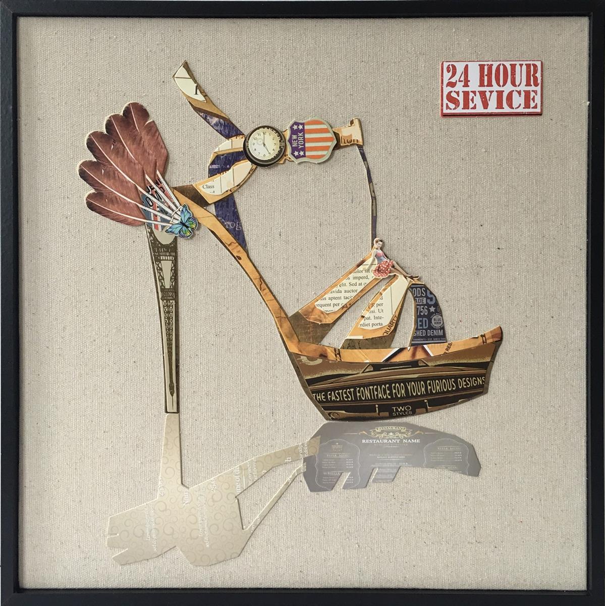 Kayoom Papier Wandbild Style II 42cm x 42cm