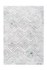 Weiß / Grau / 80cm x 150cm