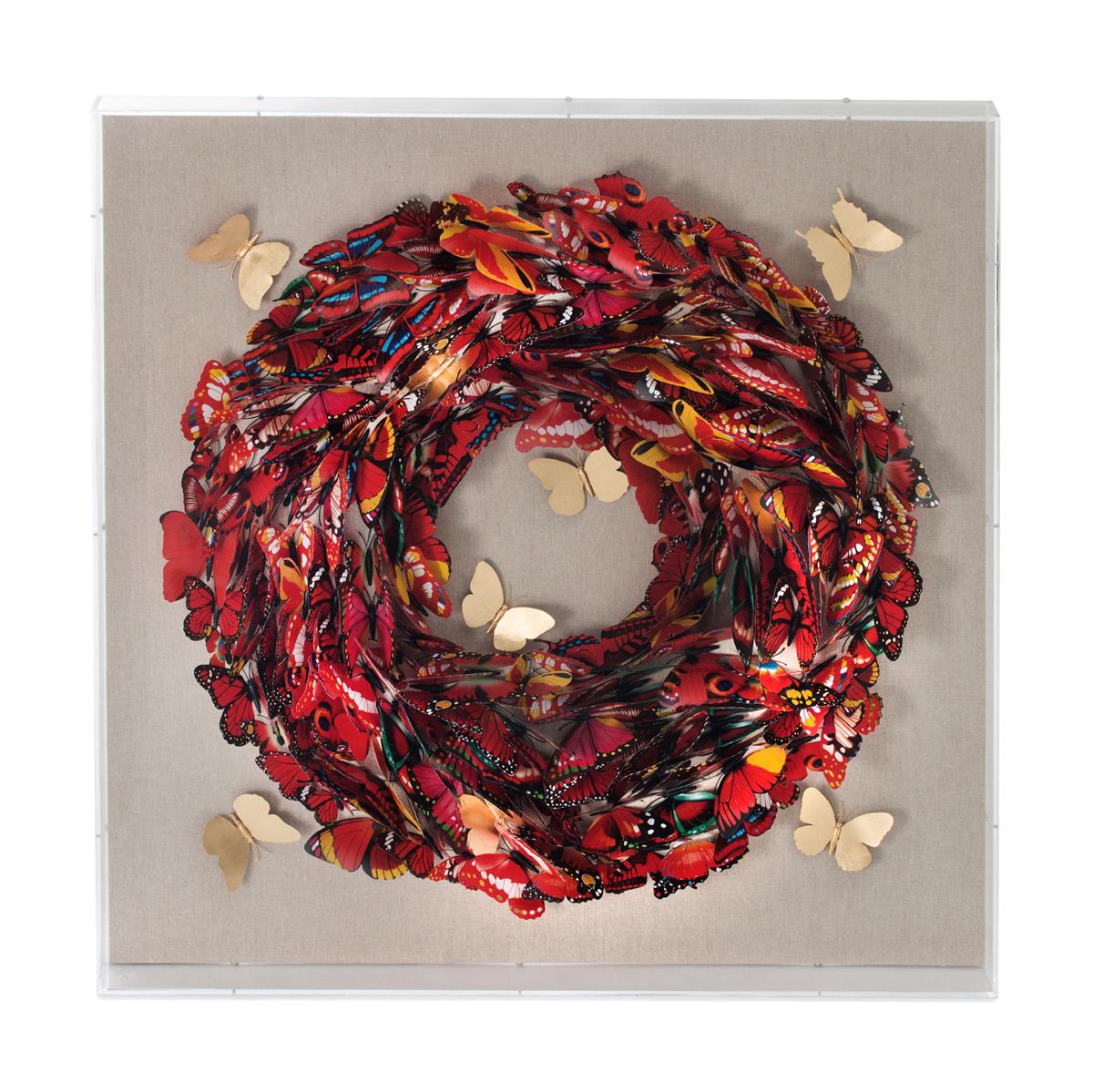 Papier Wandbild Schmetterling 80cm x 80cm