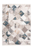 Grau / Blau / 120cm x 180cm
