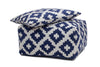 Weiß / Blau / Hocker: 80cm x 80cm x 40cm / Kissen: 80cm x 80cm