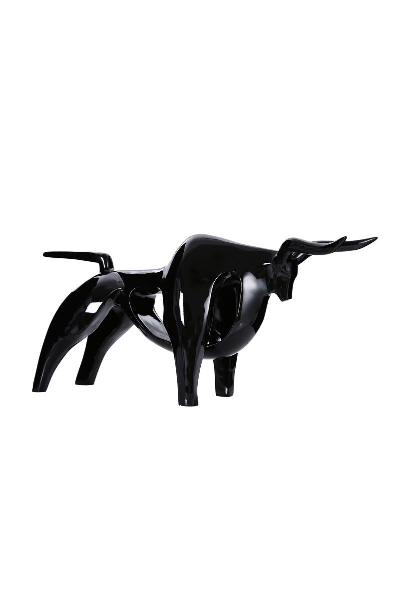Skulptur Bull 21-J Schwarz