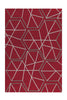 Rot / Grau / 140cm x 200cm