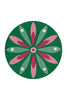 Dunkelgrün / Rosa / 100cm RUND