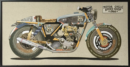 Papier Wandbild Motorrad II 82cm x 42cm