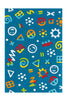 Blau Icons / 110cm x 160cm