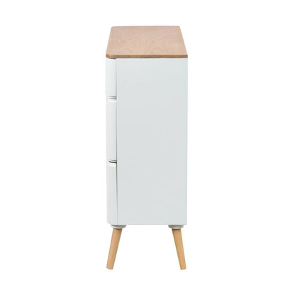 Ausziehkommode Madison 610 Weiß / Naturell