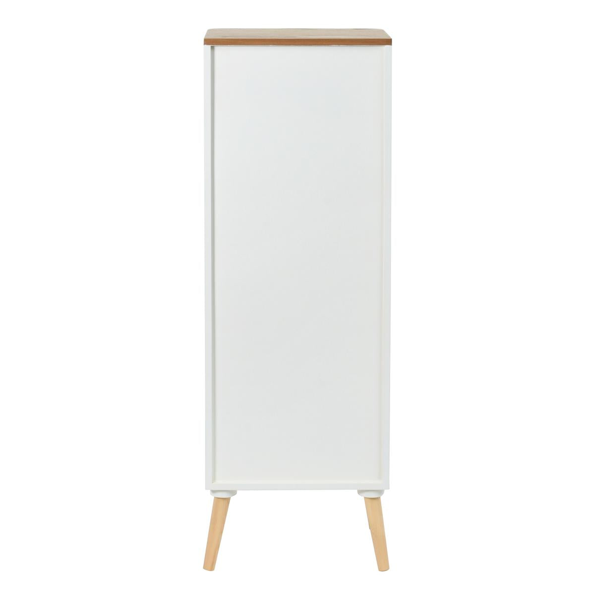 Ausziehkommode Madison 610 Weiß / Naturell