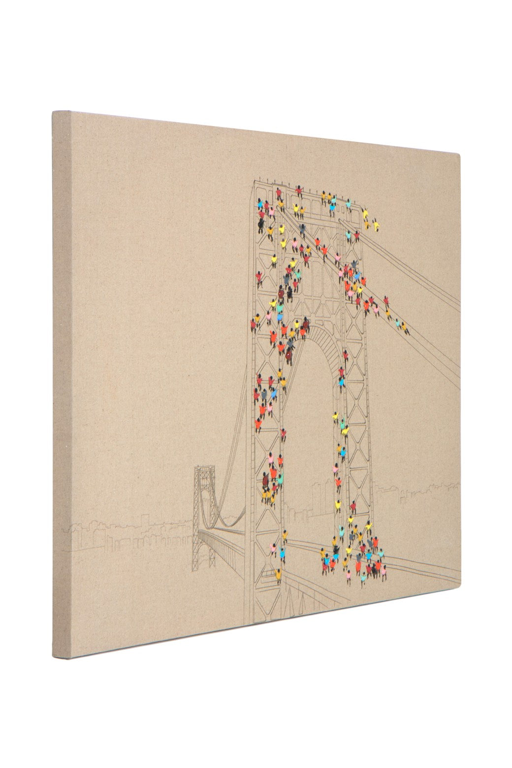 Öl-Wandbild Menschenmenge II 100cm x 75cm