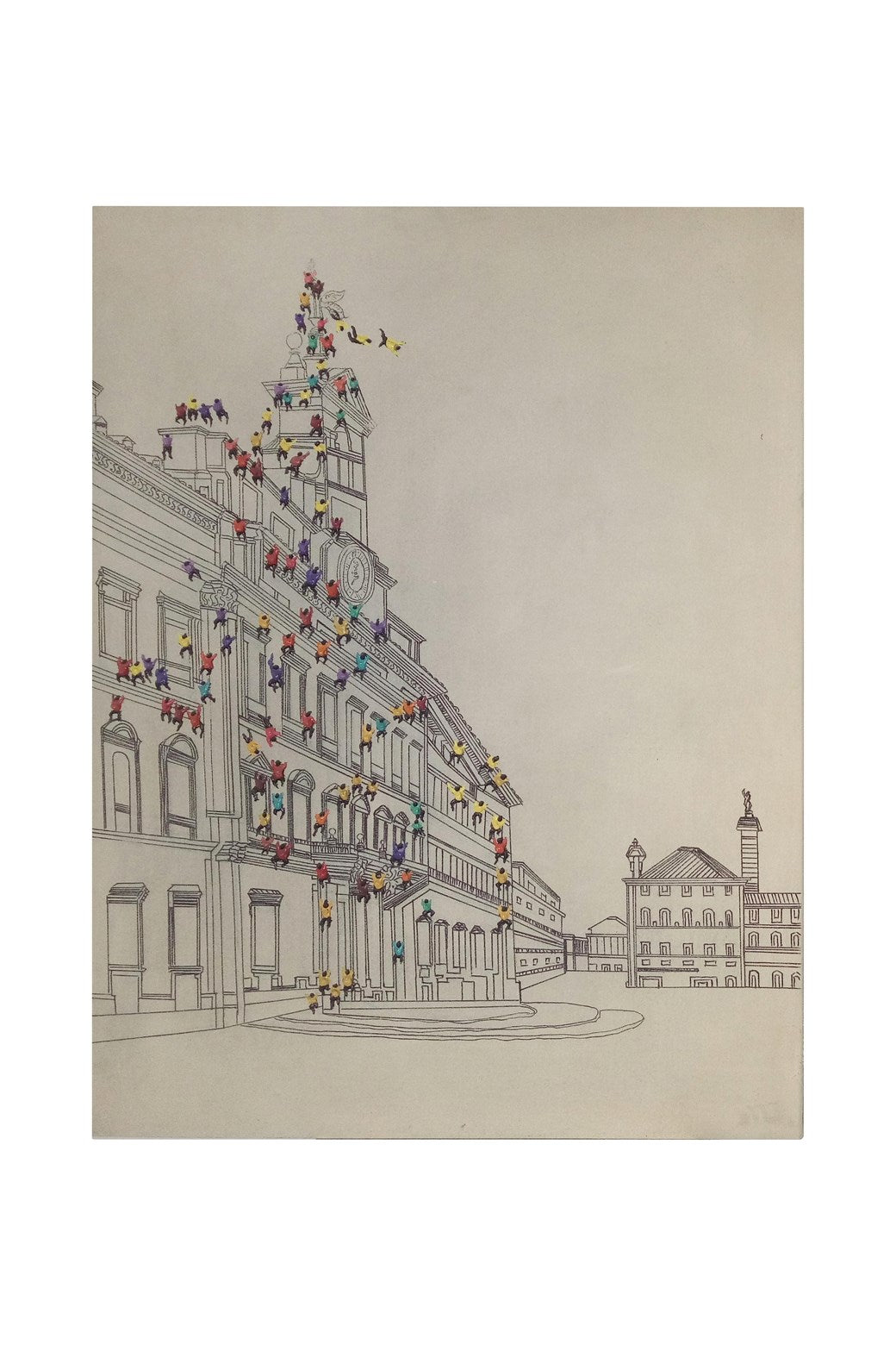 Kayoom Öl-Wandbild Menschenmenge I 100cm x 75cm