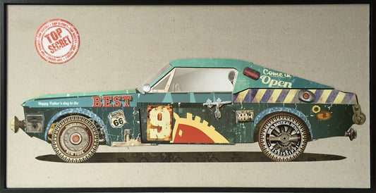 Papier Wandbild Rennwagen II 82cm x 42cm