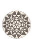 Creme / Taupe / 120cm RUND