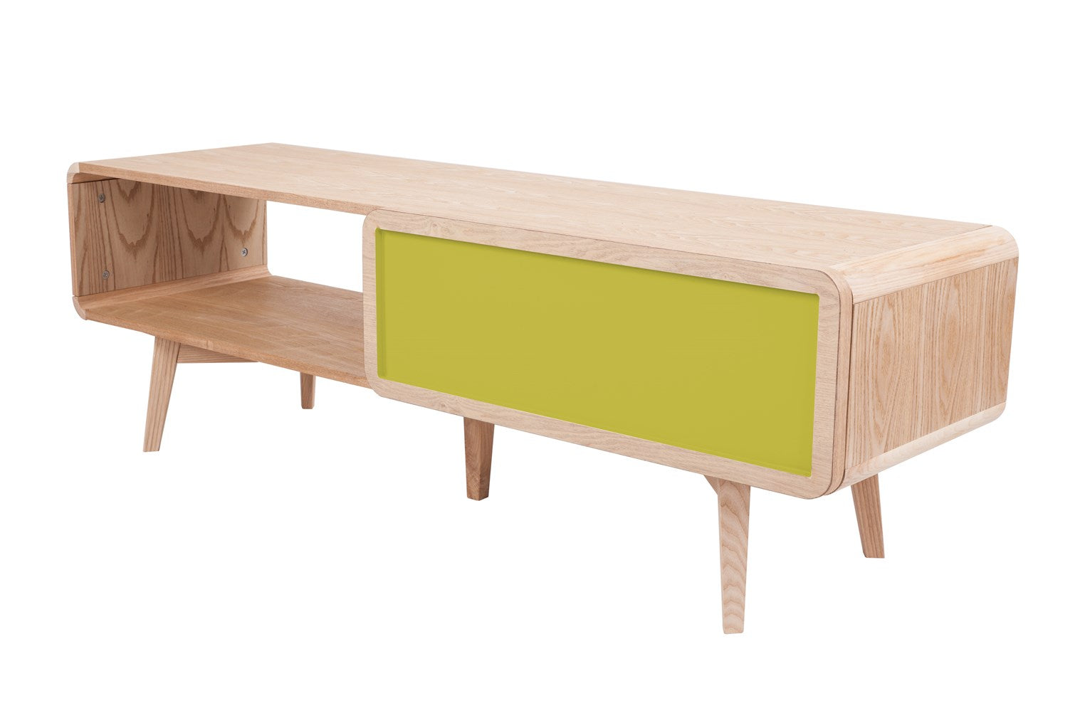 Kayoom Fernsehtisch/Sideboard - TV-Tisch Addison II Esche / Grün