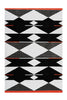 Schwarz / Weiß / Rot / 120cm x 170cm
